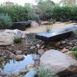 finished landscape garden construction
