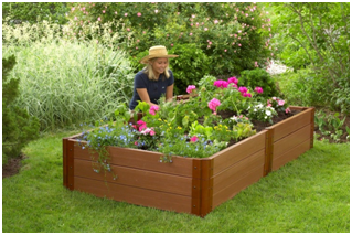 timber raised garden bed